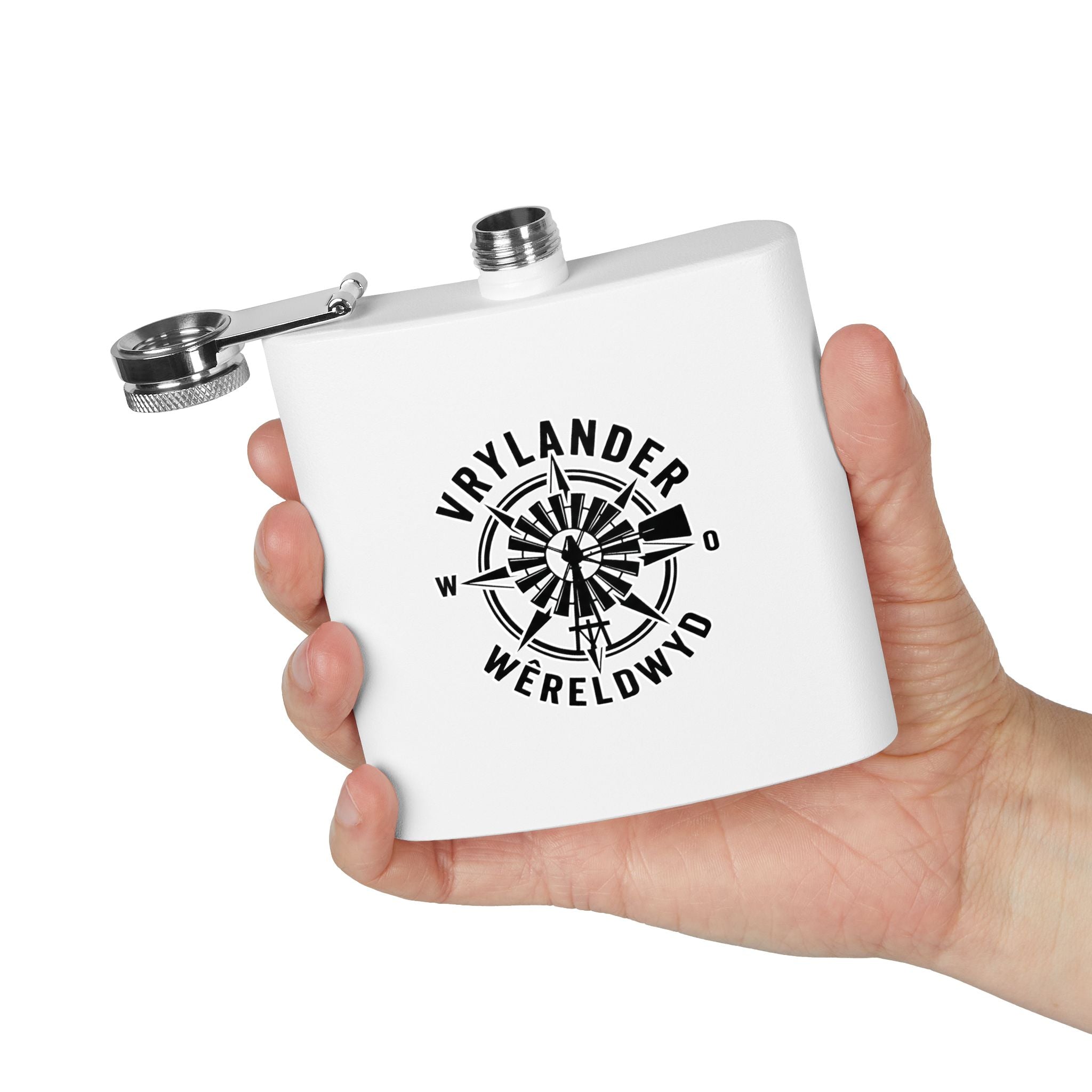 Vrylander Wêreldwyd Vlekvrye Staal Flessie (6oz / 175ml)