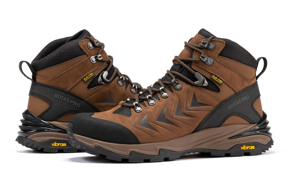 Botas Pro Bruin 6-duim Waterdigte Stapstewels met VIBRAM® Traction Lug Buitesool BP22121