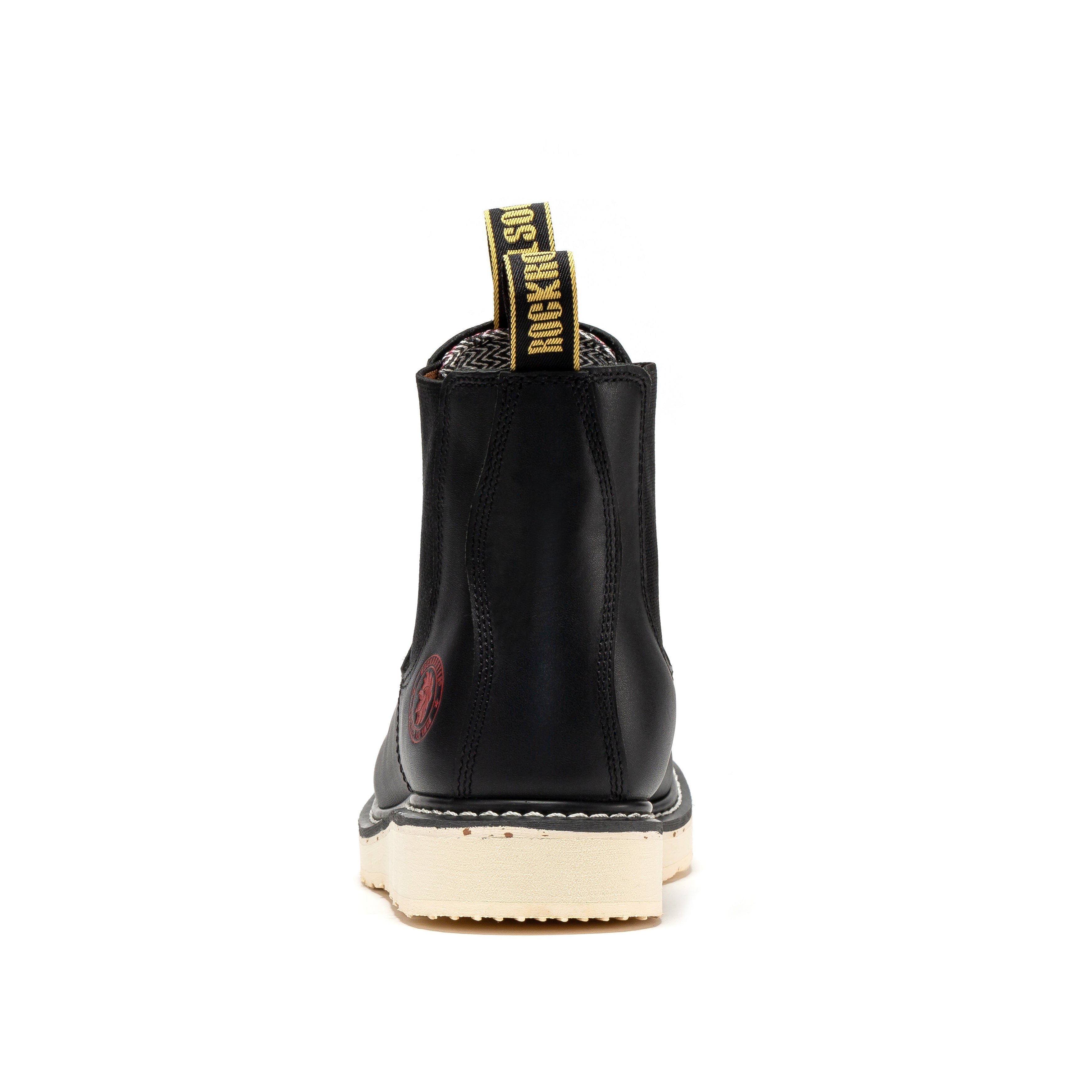 ROCKROOSTER Capitola Men's 6 inch Black Steel Toe Wedge Work Boots SAP101