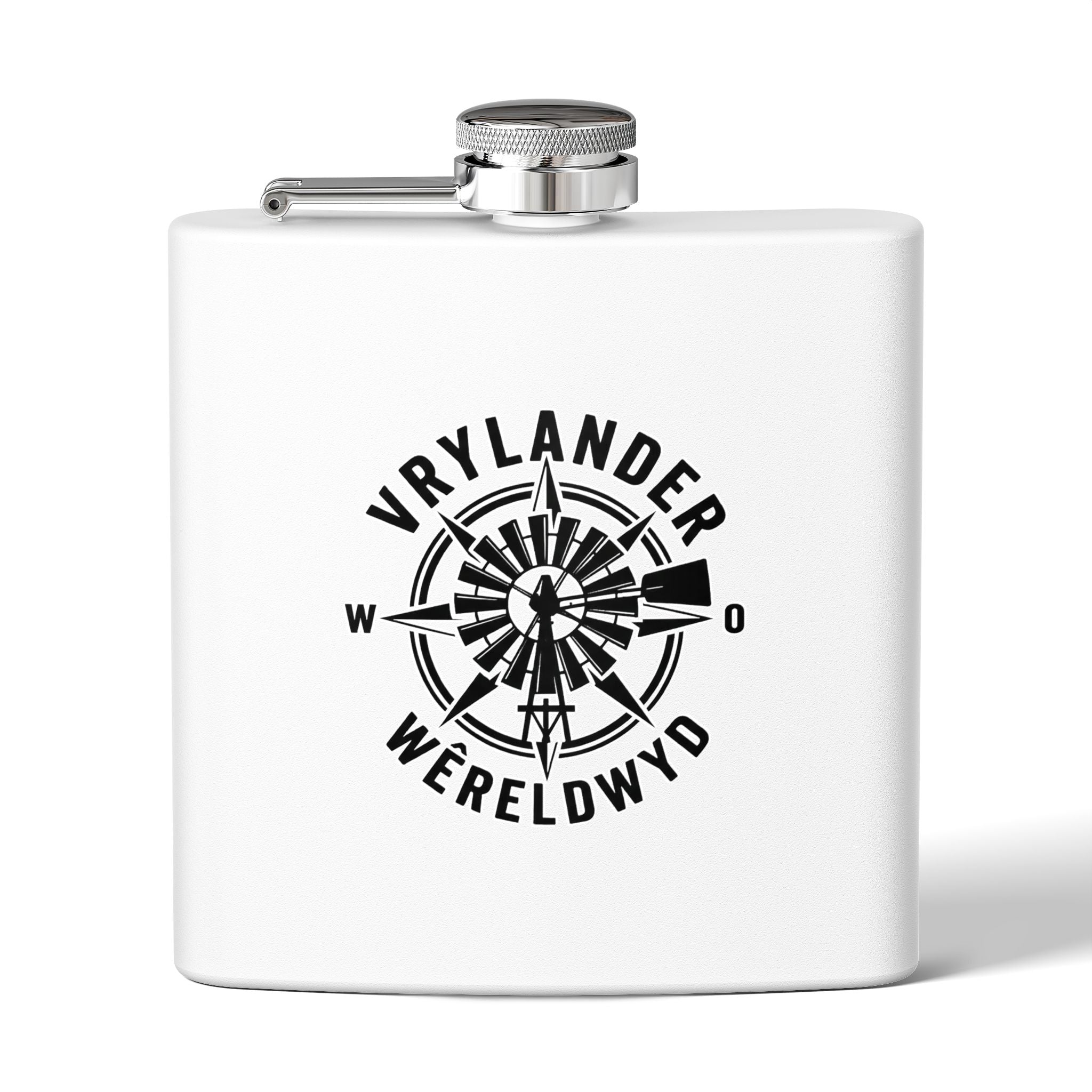 Vrylander Wêreldwyd Vlekvrye Staal Flessie (6oz / 175ml)