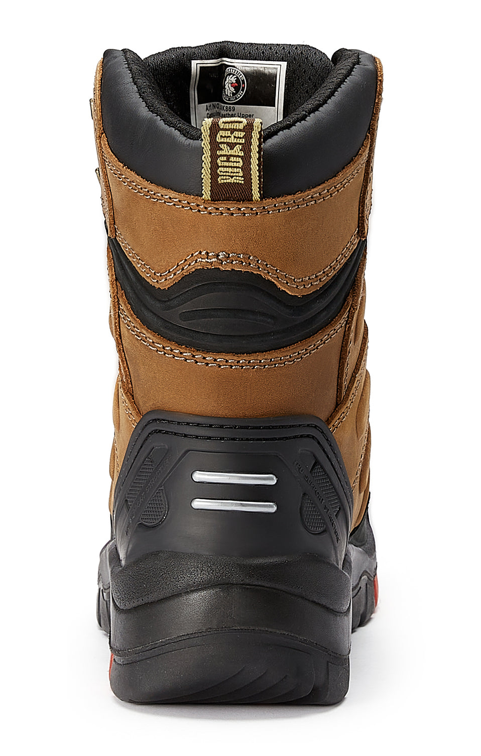 ROCKROOSTER Woodland Mans 8-duim Bruin Werkstewels, Komposiet-neus, Glybestand, Elektriese Gevaarbeskerming, Rubber Buitesool AK869