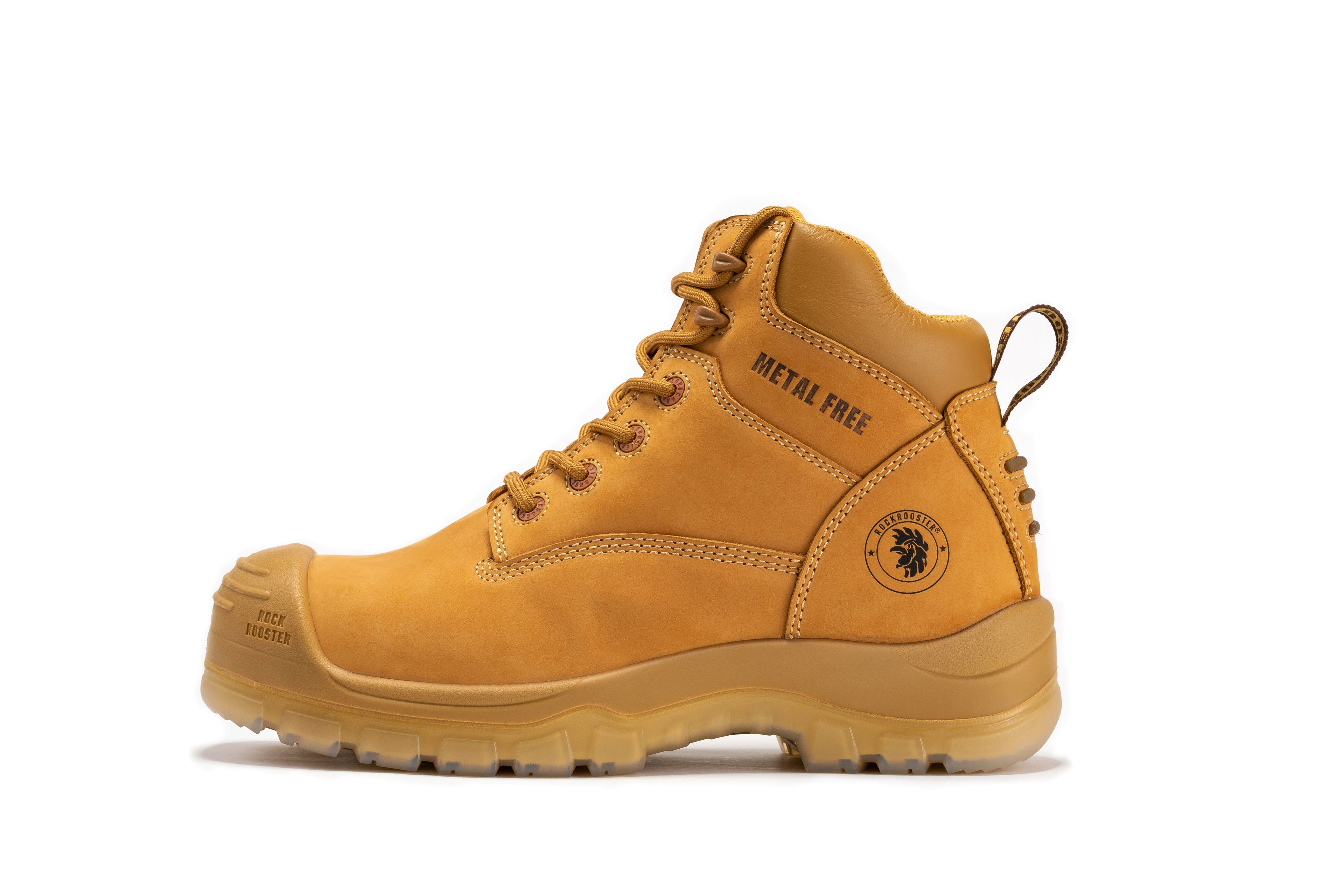 ROCKROOSTER Woodland Koring 6-duim Komposiet-neus Kant-rits Leer Werkstewels AK659